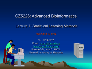 Lecture 7: Statistical learning methods - BIDD