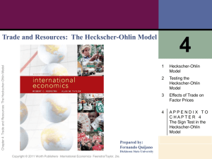 the Heckscher-Ohlin model