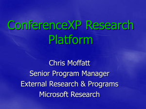 ConferenceXP - Microsoft Research