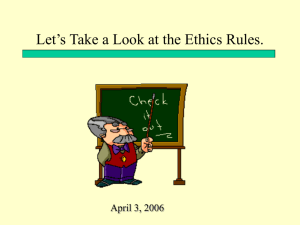 Ethics Orientation