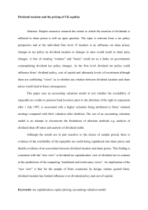 Dividend taxation and the pricing of UK equities