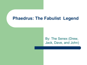 Phaedrus: The Fabulist Legend