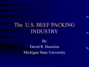 The U.S. BEEF PACKING INDUSTRY