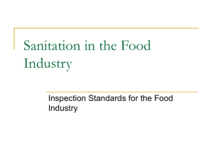 Sanitation in the Food Industry