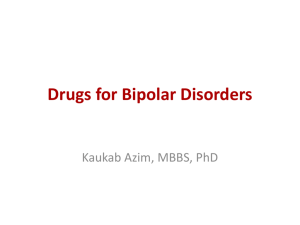 Drugs for Bipolar disorders