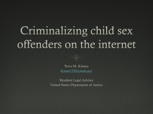 Criminalizing child sex offenders on the internet