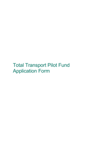 Total Transport pilot fund application form