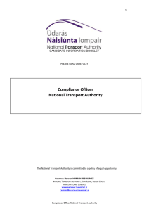 Compliance Officer National Transport Authority