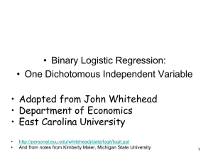 introduction to logistic regression