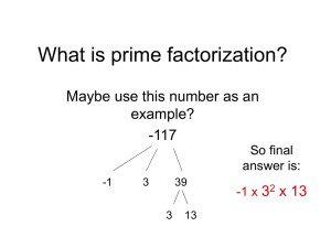 What is prime factorization?