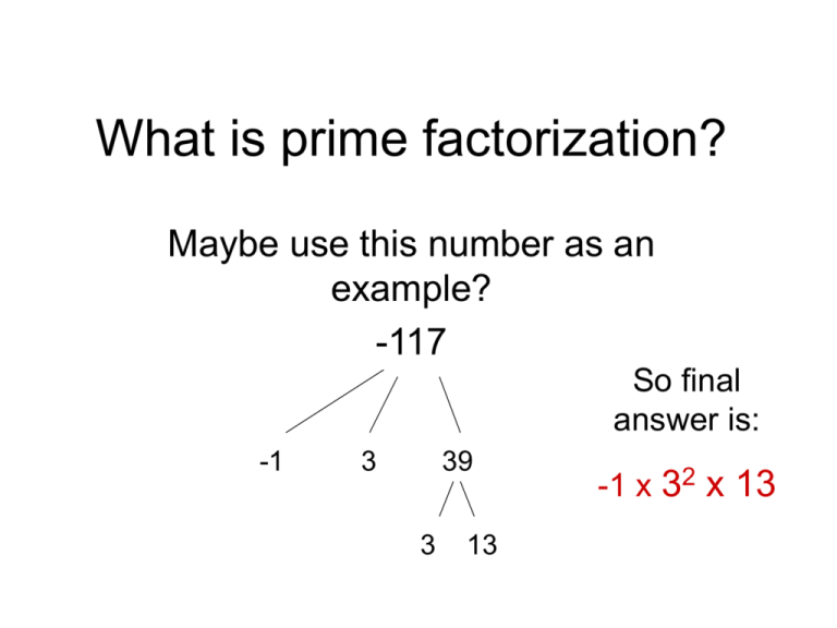 What Is Prime Factorization 