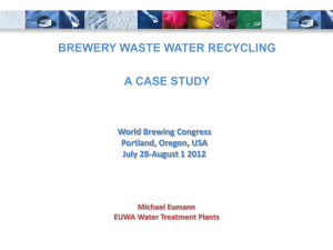 Brewery Waste Water Recycling - A Case Study