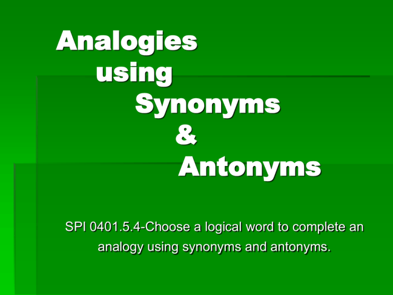 synonyms-antonyms