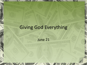 Giving God Everything
