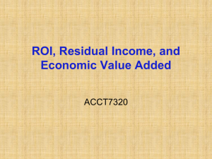 EVA, ROI, Residual Income