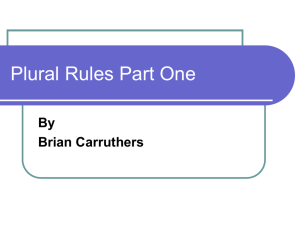 Plural Rules - Primary Resources