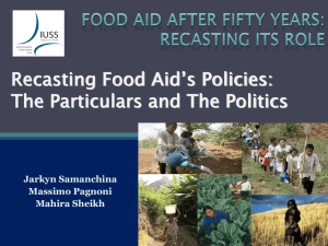 Improve the targeting of food aid.