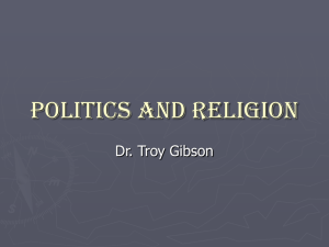Politics and Religion - The University of Southern Mississippi