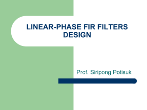 IIR FILTERS DESIGN BY POLE