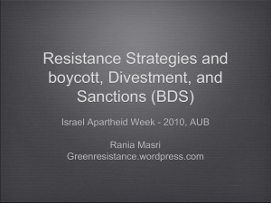 From South Africa to Israel/Palestine: Using Boycott to End Apartheid