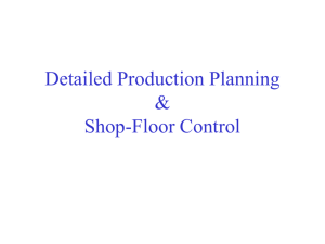 Disaggregation and Master Production Scheduling (MPS)