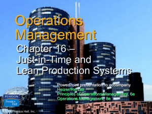 Just-in-Time and Lean Production Systems
