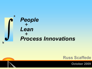 (Integration sign) People + Lean + Process Innovations