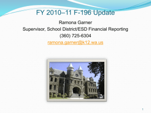FY 2010–11 F-196 Update - Office of Superintendent of Public