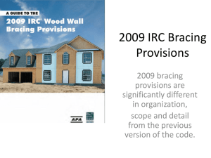 2009 IRC Bracing Provisions