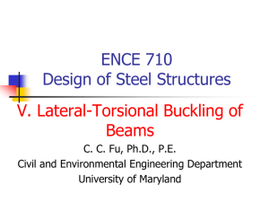 Steel Design BCN 3431 - University of Maryland