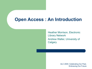 Opening Access : An Introduction