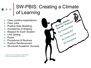Positive Behavioral Interventions & Supports (PBIS)