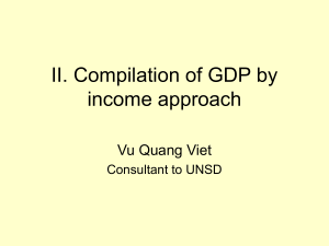 Compilation of GDP by income approach