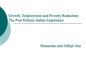 Rural Poverty, Employment and Agricultural Growth