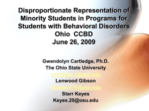 Disproportionate Representation of Minority Students in Programs