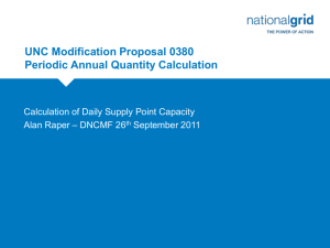 UNC Modification Proposal 0380 Periodic Annual Quantity Calculation