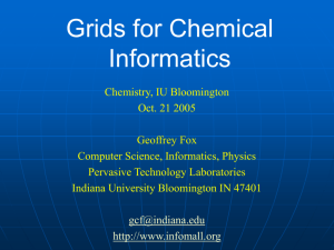 Grids for Chemical Informatics - Community Grids Lab