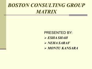 BOSTON CONSULTING GROUP MATRIX