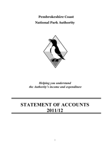 statement of accounting policies - Pembrokeshire Coast National Park
