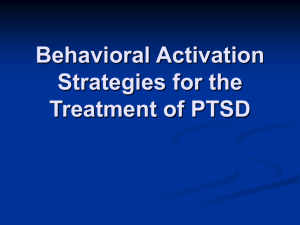 Part V: Behavioral Activation Strategies for the Treatment of PTSD