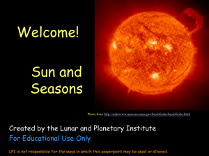 Sun Powerpoint without Movies - Lunar and Planetary Institute