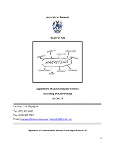 1. marketing & advertising - Department of Communication Science