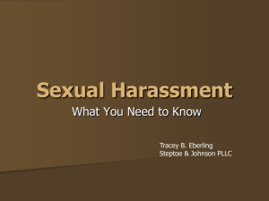 Sexual Harassment: What You Need to Know