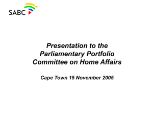 agenda - Parliamentary Monitoring Group