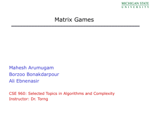 Matrix Games