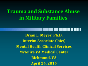 Substance Abuse and PTSD in Military Families: Implications for