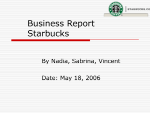 Business Report Starbucks