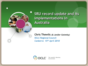 SRU record update and its implementations in Australia