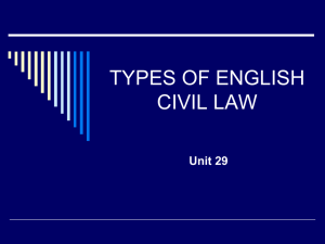 TYPES OF ENGLISH CIVIL LAW