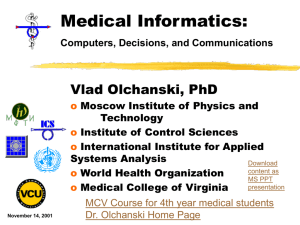 Medical Informatics Overview - Computers, Decisions, and